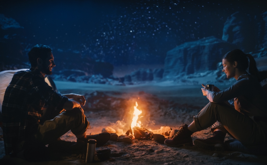 Campfire and Stars