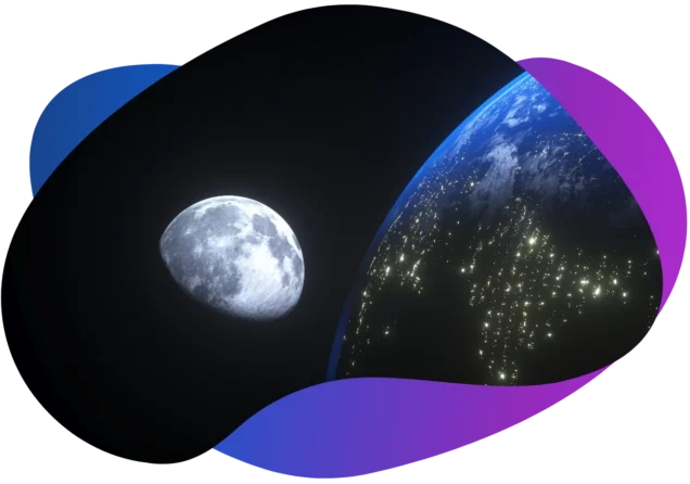 Earth and the moon