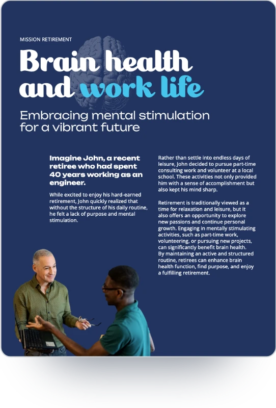 Brain health and work life PDF cover