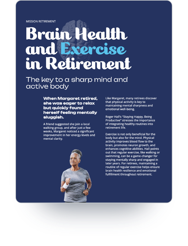 Exercise Brain on Retirement cover