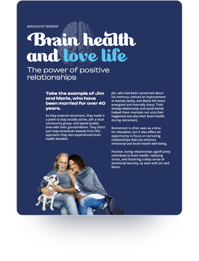 Love life Brain on Retirement cover