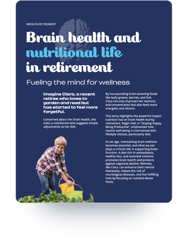 Nutritional life Brain on Retirement cover