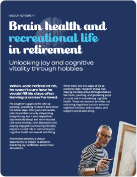 Recreational life Brain on Retirement cover