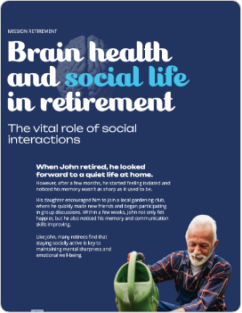 Social life Brain on Retirement cover