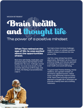 Thought life Brain on Retirement cover